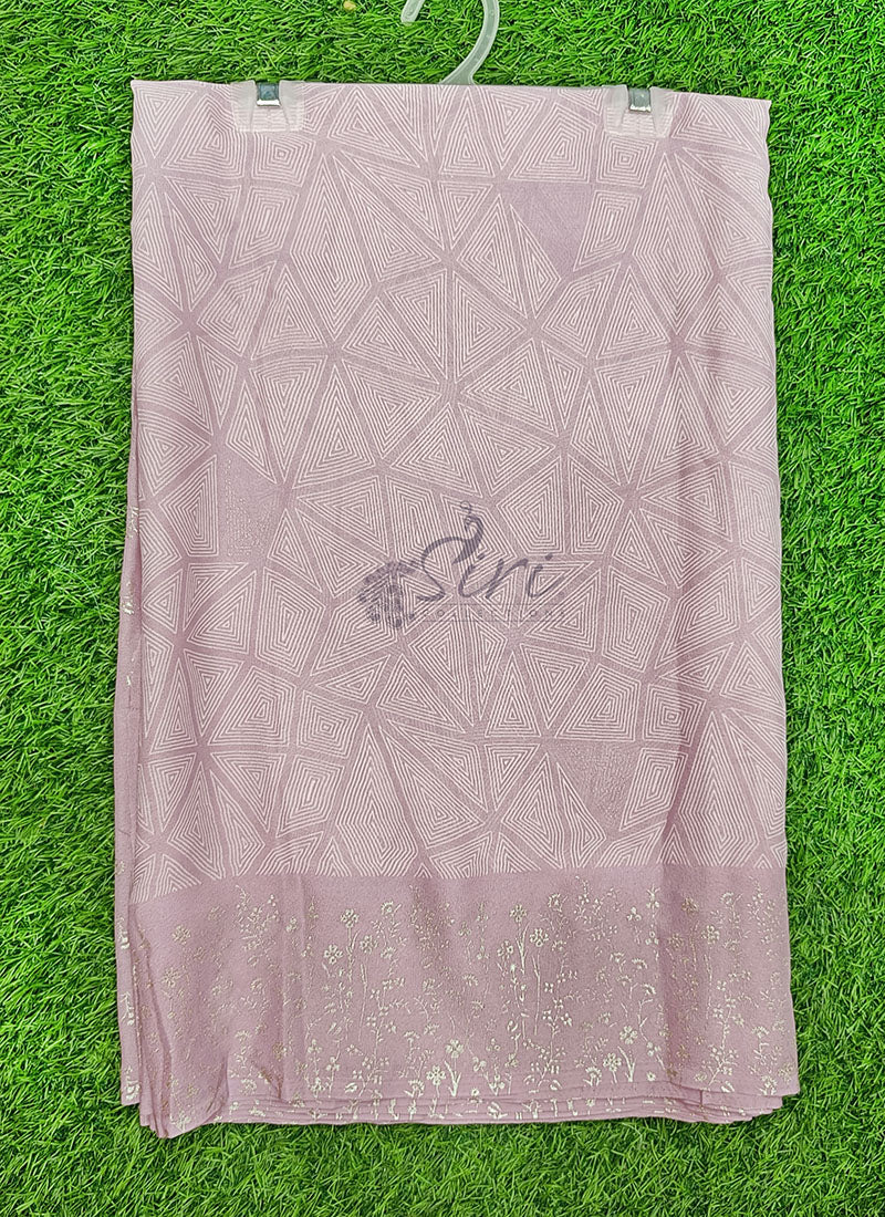 Beautiful Printed Moss Georgette Saree