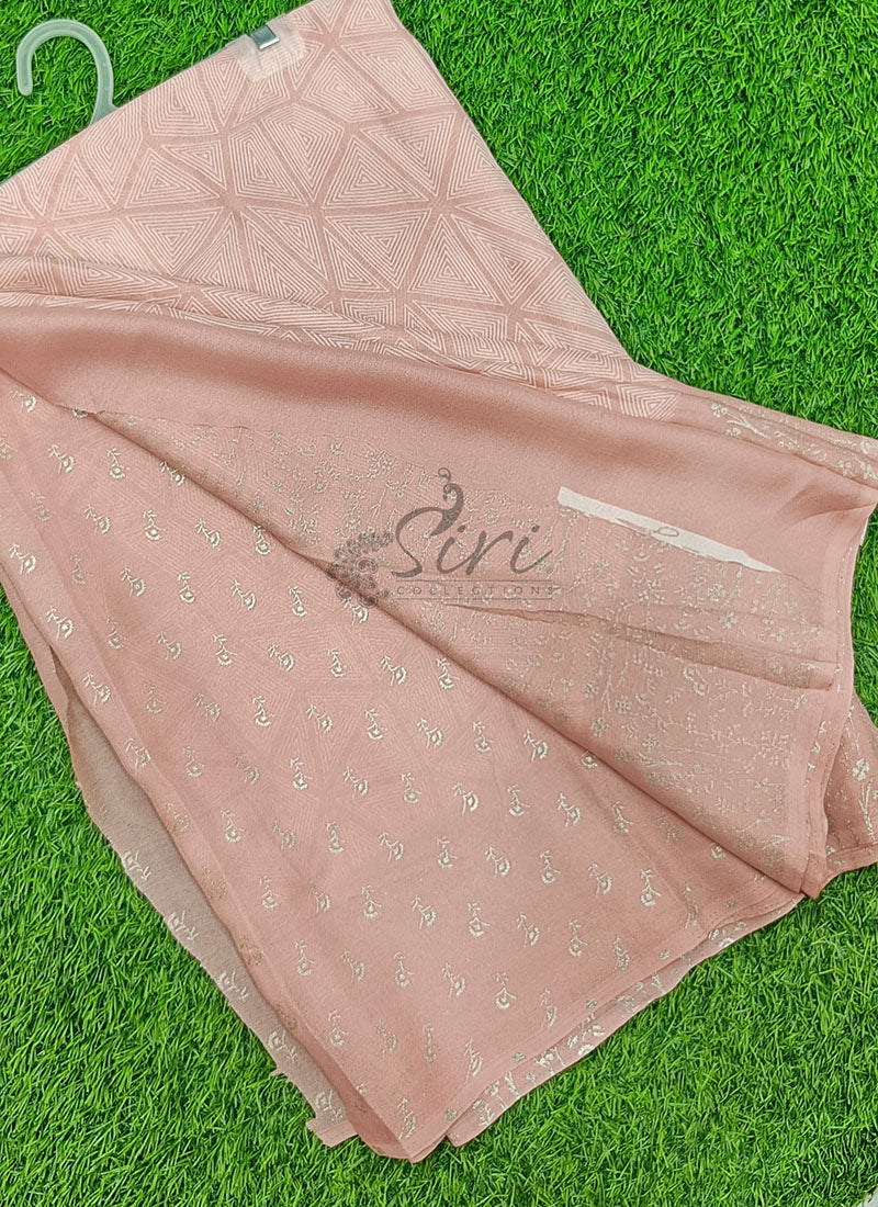 Beautiful Printed Moss Georgette Saree