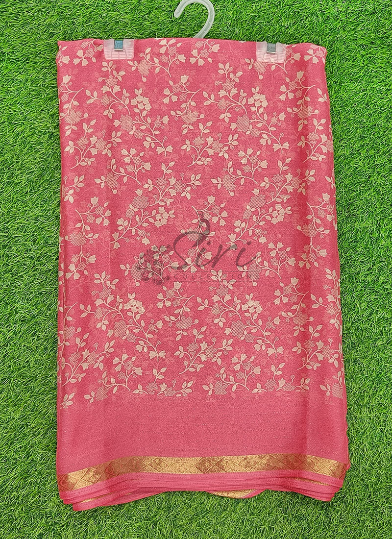 Beautiful Printed Moss Georgette Saree