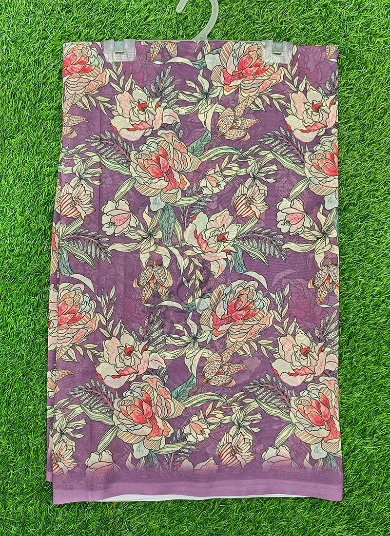 Beautiful Digital Print Georgette Saree