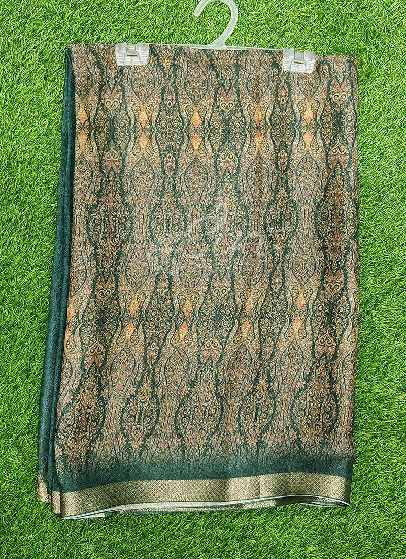 Beautiful Digital Print Moss Georgette Saree