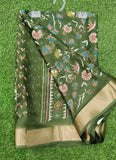 Beautiful Printed Moss Georgette Saree