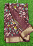 Beautiful Printed Moss Georgette Saree