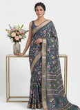 Beautiful Printed Moss Georgette Saree