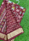 Beautiful Printed Moss Georgette Saree