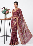 Beautiful Printed Moss Georgette Saree