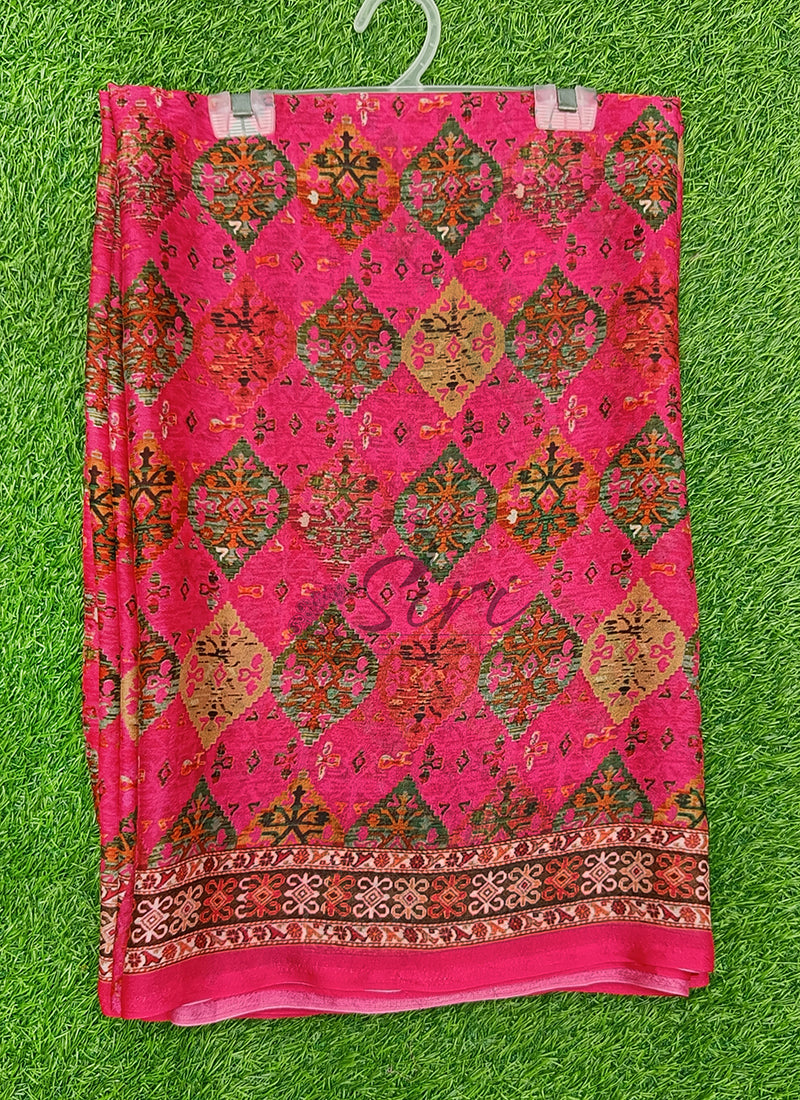 Lovely Digital Print Georgette Saree