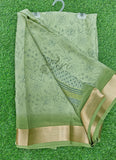 Beautiful Printed Moss Georgette Saree