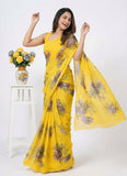 Latest Beautiful Digital Print Floral Georgette Saree