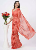 Latest Beautiful Digital Print Floral Georgette Saree