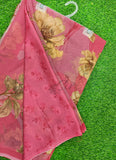 Latest Beautiful Digital Print Floral Georgette Saree