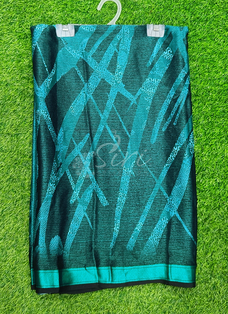 Trendy Digital Print Georgette Saree in Fine Shimmer Stipes