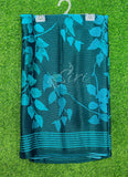 Trendy Digital Print Georgette Saree in Fine Shimmer Stripes