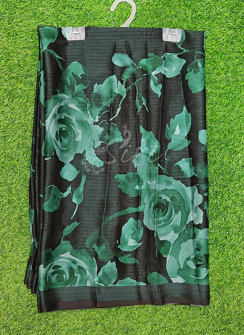 Trendy Digital Print Georgette Saree in Fine Shimmer Stripes