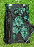 Trendy Digital Print Georgette Saree in Fine Shimmer Stripes