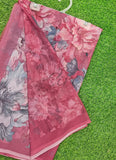 Latest Beautiful Digital Print Floral Georgette Saree