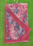 Latest Beautiful Digital Print Floral Georgette Saree