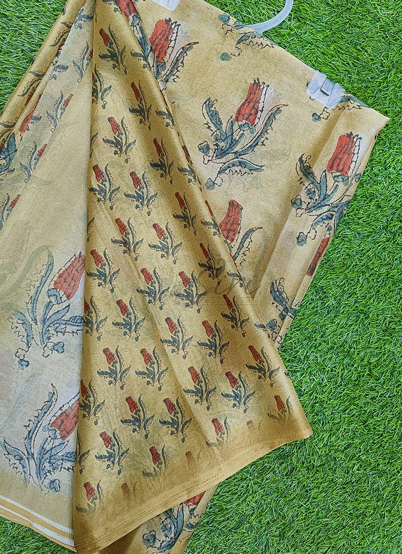 Latest Beautiful Digital Print Crepe Georgette Saree