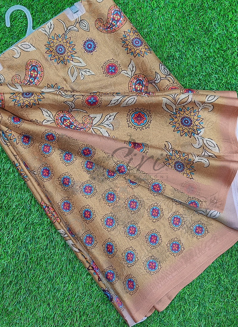 Latest Beautiful Digital Print Crepe Georgette Saree