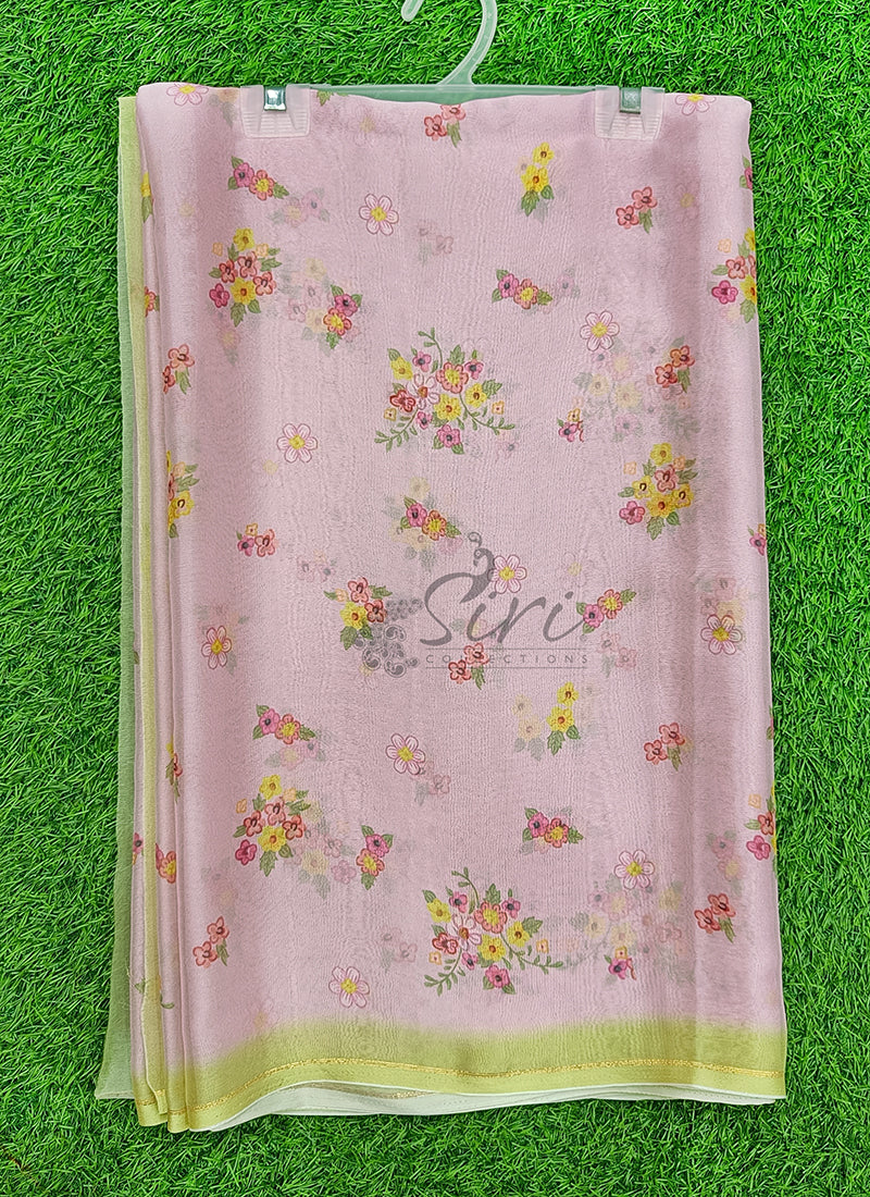 Lovely Digital Print Georgette Saree