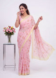 Lovely Digital Print Georgette Saree