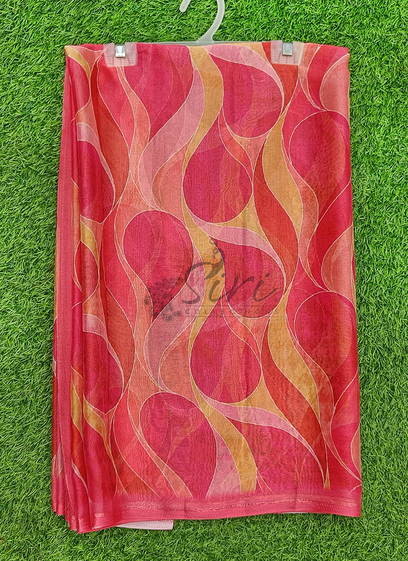 Lovely Digital Print Georgette Saree