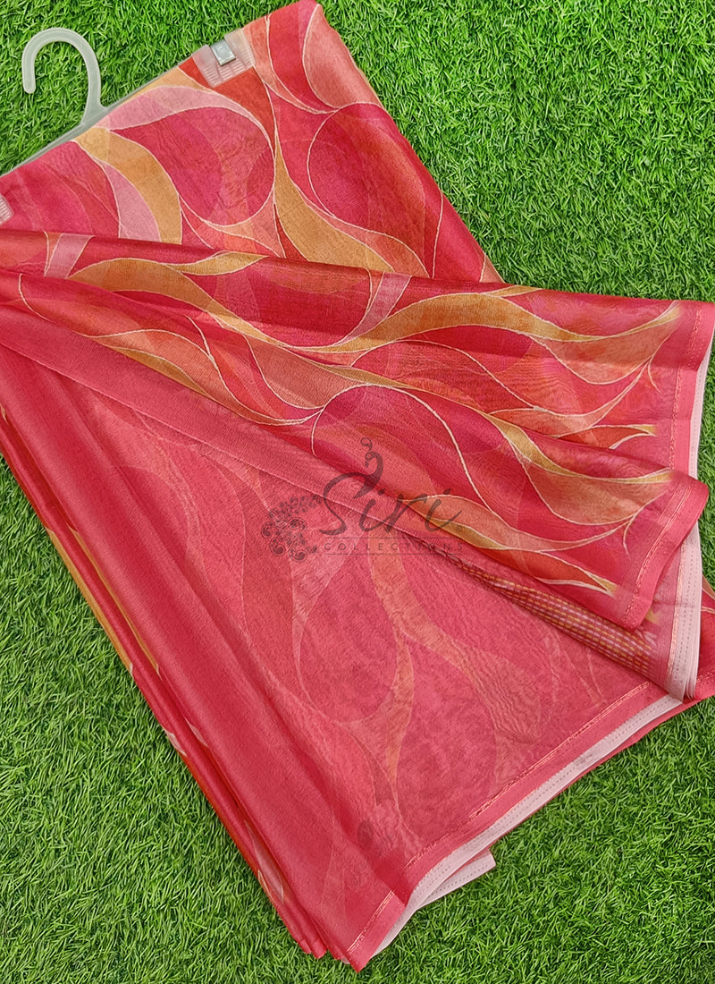 Lovely Digital Print Georgette Saree