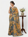 Latest Beautiful Digital Print Floral Georgette Saree