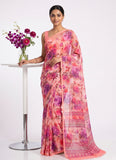 Latest Beautiful Digital Print Floral Georgette Saree