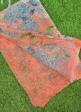 Latest Beautiful Digital Print Floral Georgette Saree