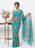 Latest Beautiful Digital Print Georgette Saree