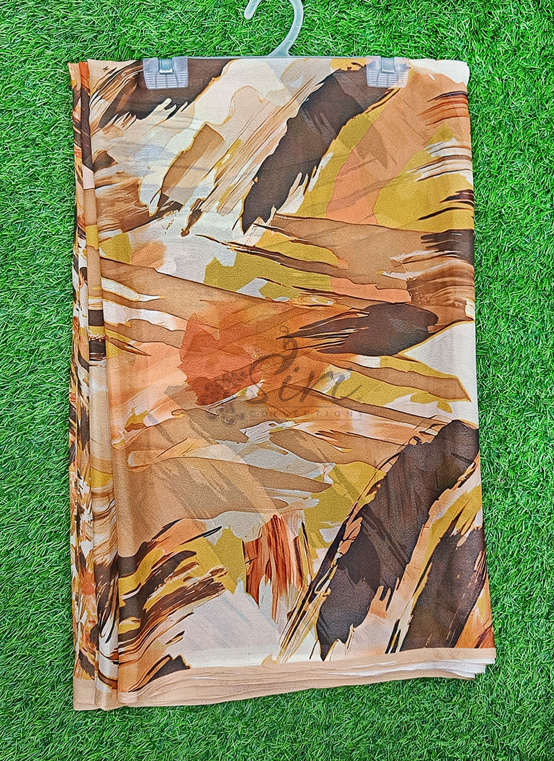 Latest Trendy Digital Print Georgette Saree