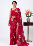 Latest Trendy Digital Print Georgette Saree with Blouse