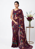 Latest Trendy Digital Print Georgette Saree with Blouse