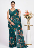 Latest Trendy Digital Print Georgette Saree with Blouse