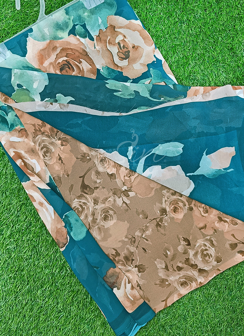 Latest Premium Digital Print Georgette Saree with Blouse
