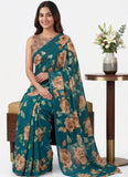 Latest Premium Digital Print Georgette Saree with Blouse
