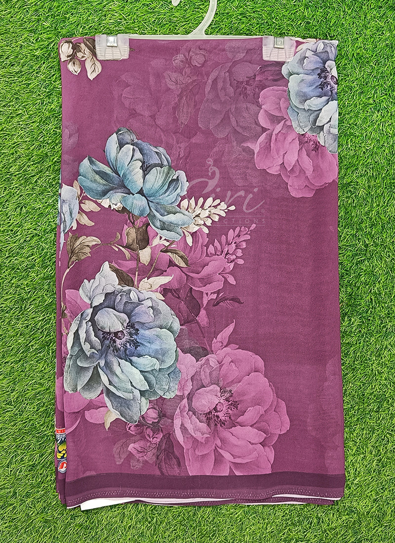 Latest Premium Digital Print Georgette Saree with Blouse
