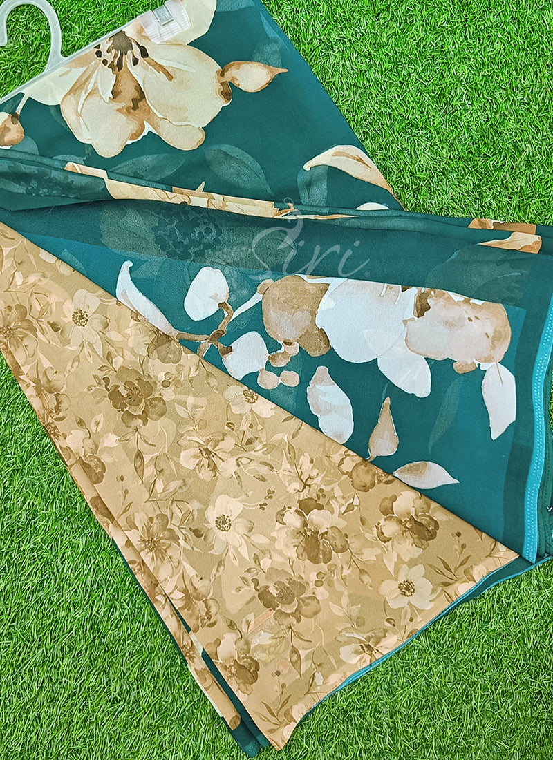 Latest Premium Digital Print Georgette Saree with Blouse