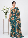 Latest Premium Digital Print Georgette Saree with Blouse