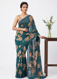 Latest Premium Digital Print Georgette Saree with Blouse
