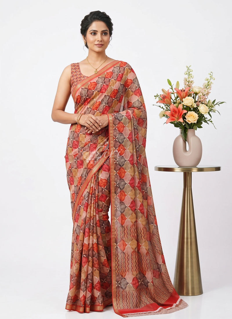 Siri Sarees Latest Premium Digital Print Georgette Saree