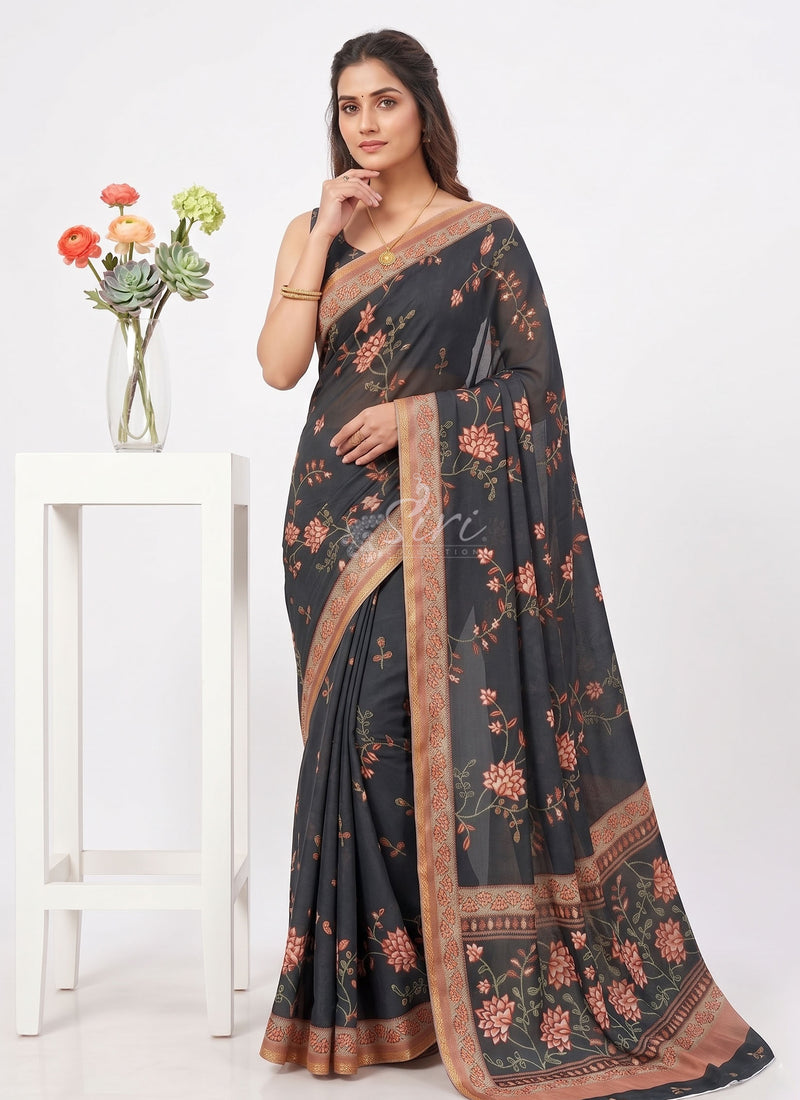 Siri Sarees Latest Premium Digital Print Georgette Saree