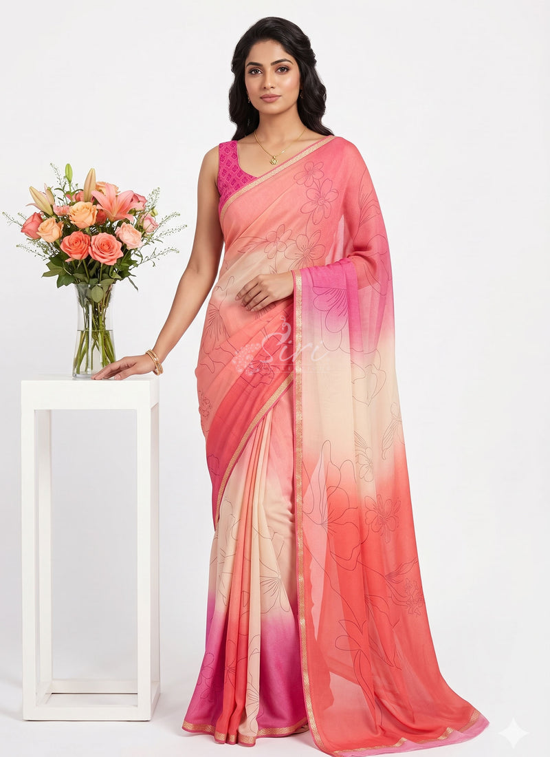 Siri Sarees Latest Premium Digital Print Georgette Saree