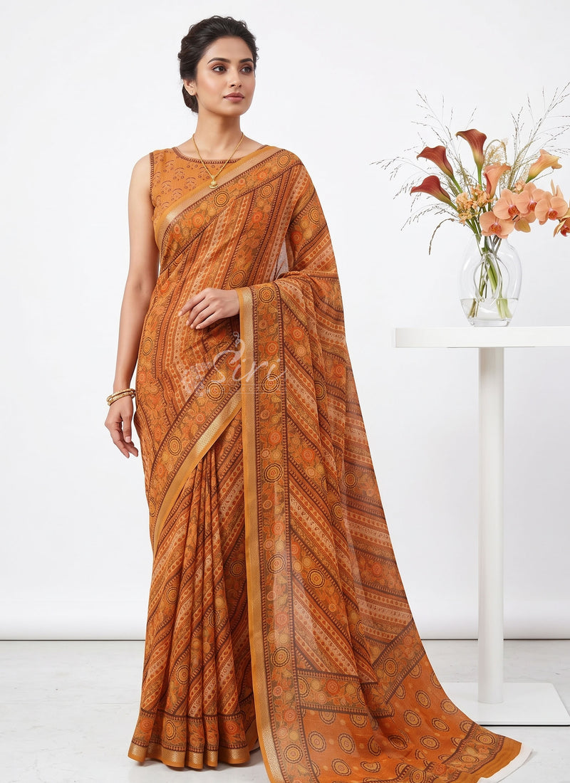 Siri Sarees Latest Premium Digital Print Georgette Saree
