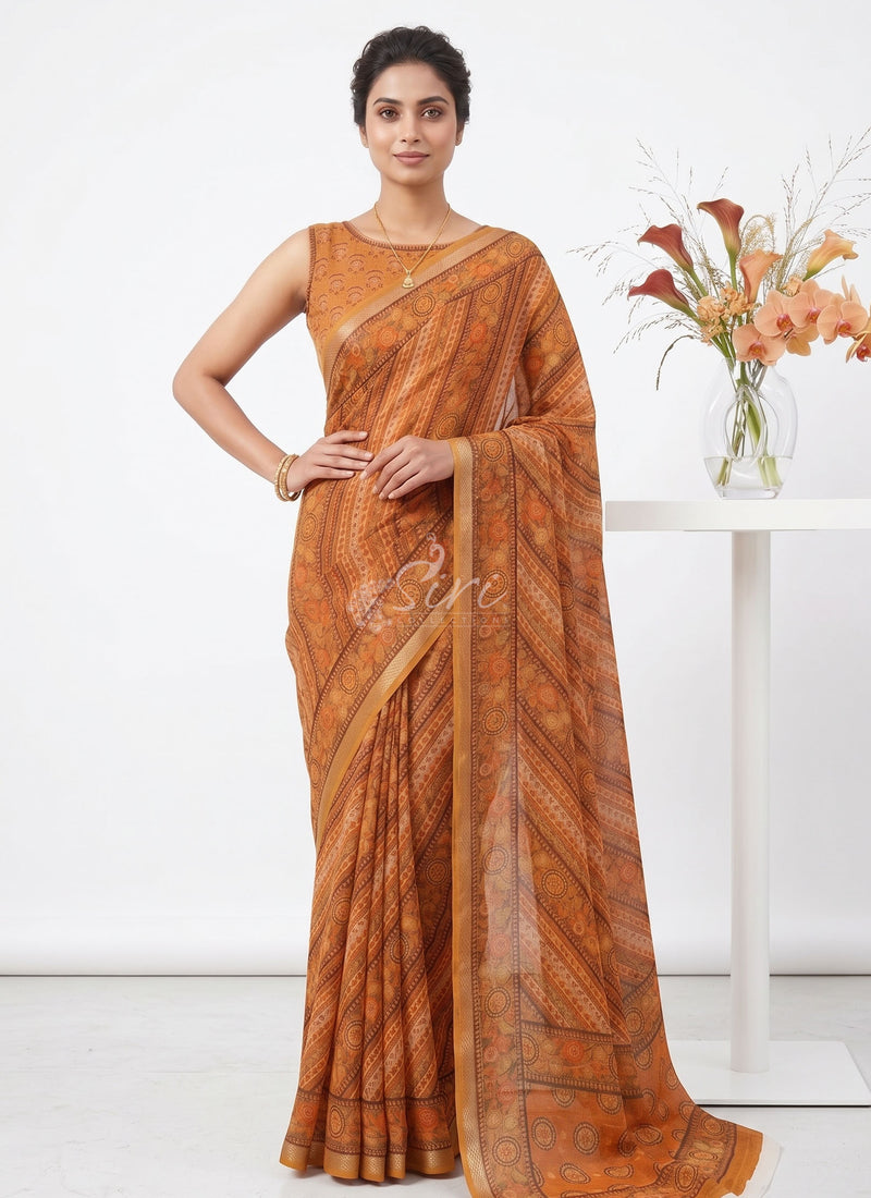 Siri Sarees Latest Premium Digital Print Georgette Saree