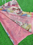 Latest Beautiful Digital Print Crepe Georgette Saree