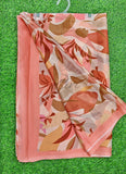 Latest Beautiful Digital Print Crepe Georgette Saree