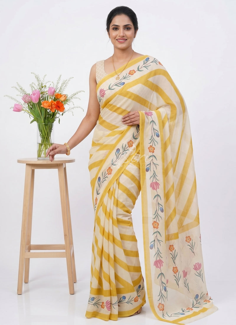 Latest Beautiful Digital Print Crepe Georgette Saree