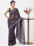 Latest Beautiful Digital Print Georgette Saree with Blouse